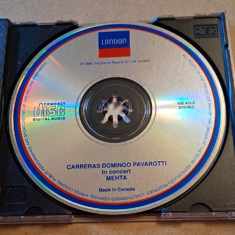 Carreras Domingo Pavarotti in Concert CD 1990